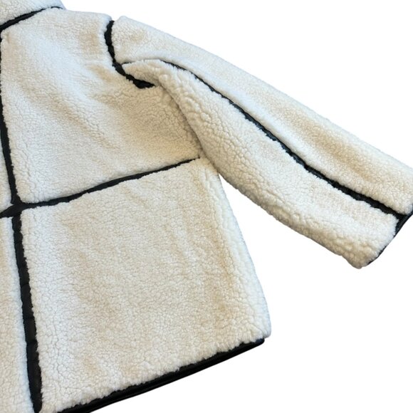 Jason Wu Faux Fur Vegan Leather Shearling Jacket Coat Button Down Medium NWT - Picture 11 of 15